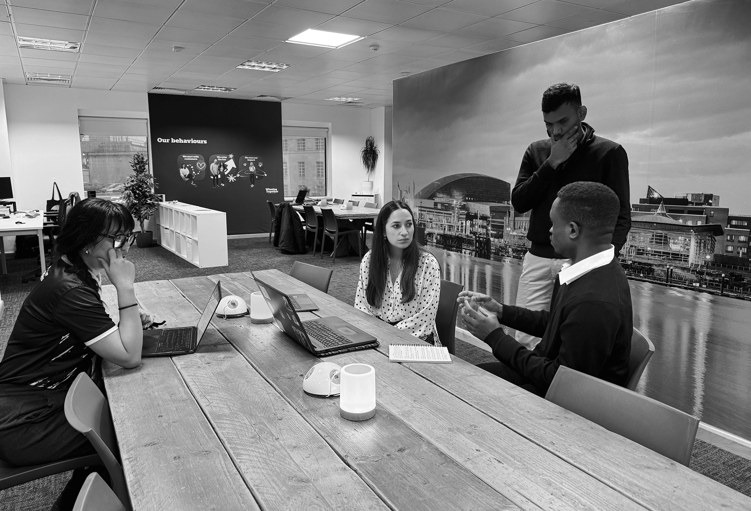 Cardiff App Developers team collaborating at desks